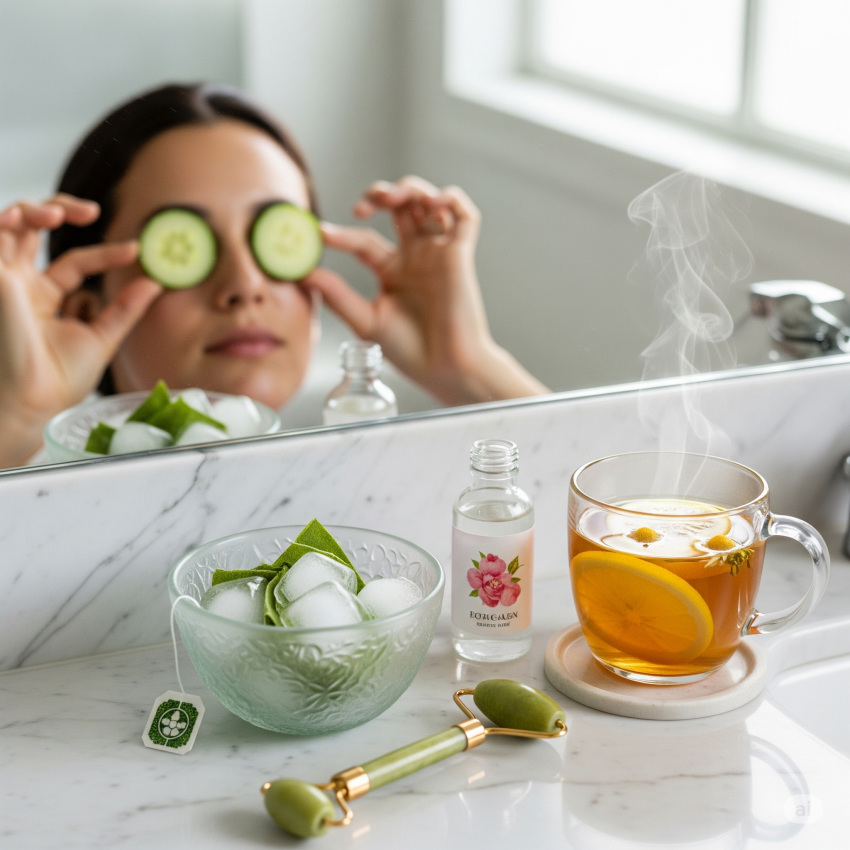 ۷ روش طبیعی و خانگی برای کاهش پف زیر چشم